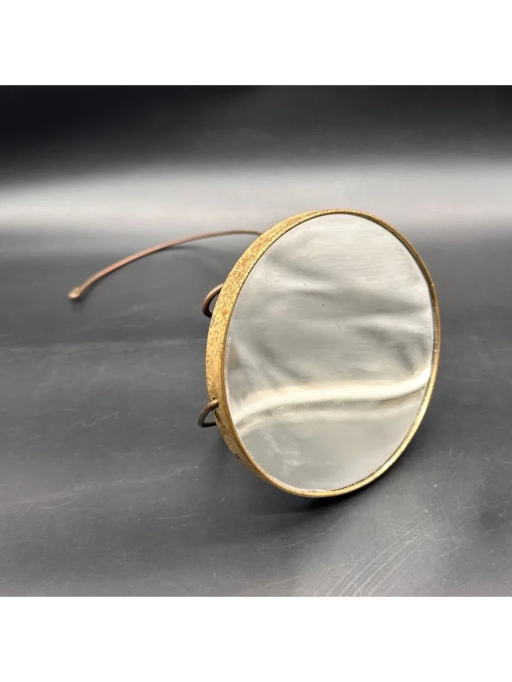 Vintage Double Sided Vanity Mirror Magnify Gold Tone Frame Hanging Stand Up